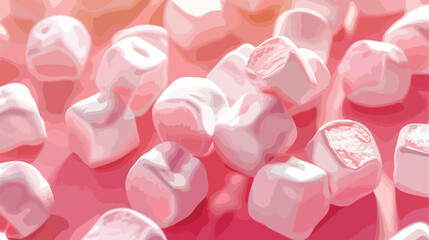 Tasty marshmallows on color background closeup
