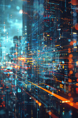 Obraz premium Innovative display of business processes utilizing cutting-edge technology and digital platforms for enhanced understanding and analysis.