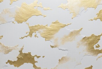 White Japanese Paper Background Texture Gold Foil