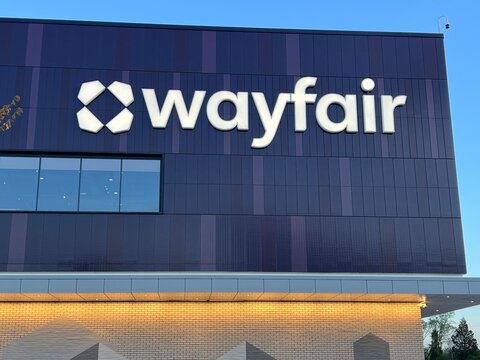 Wayfair retail store preparing to open in suburban Chicago, Illinois. This will be the online destination's first large-format physical store.