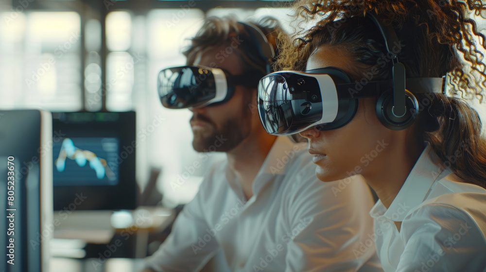 Poster enhancing business processes through virtual reality technology for increased efficiency and product