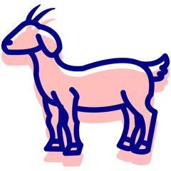 goat vector icon