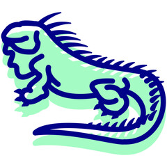 iguana vector icon