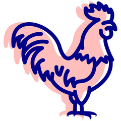 rooster vector icon