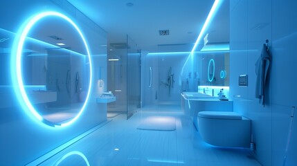 modern bathroom interior with toilet