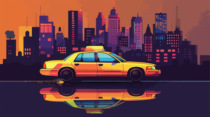 Taxi service design style vector design illustration