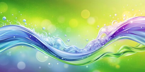 Bright and dynamic wave background in green and blue, ideal for vibrant marketing materials and digital art.