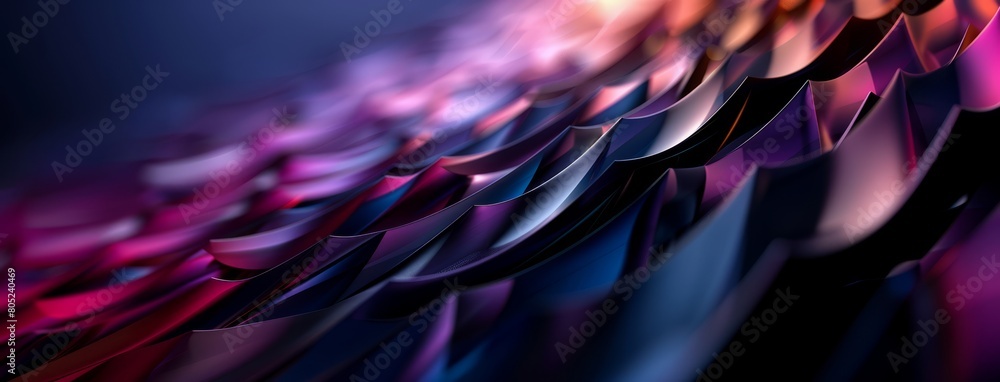 Poster vivid abstract geometric background with sharp angles in purple and red, creating a striking visual 