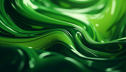  green liquid abstract background
