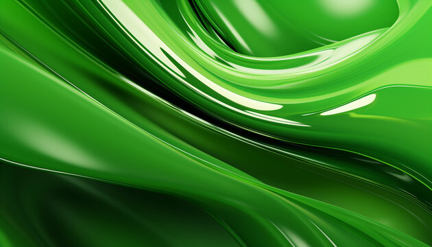  green liquid abstract background