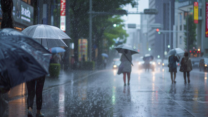 日本の梅雨のイメージ