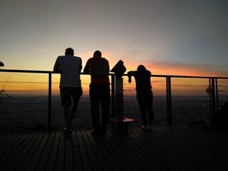 People watch sunset in Belo Horizonte in of of the sightseeing spots in the capital of Minas Gerais...
