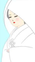 花嫁　白無垢　結婚　女性