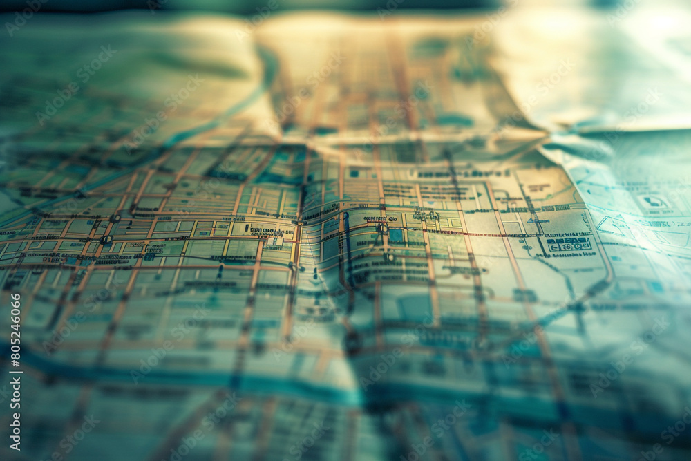 Poster mapping out a citys public transportation framework highlighting efficiency and passenger mobility e