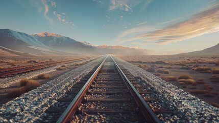 Image of a railway line - Powered by Adobe