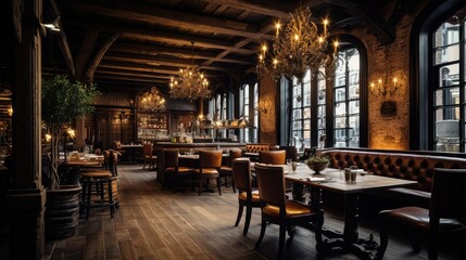 Fototapeta premium cozy restaurant interior design