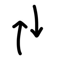 Arrow doodle line style