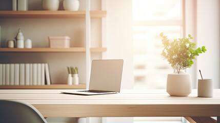 Obraz premium focus blurred minimal interior design