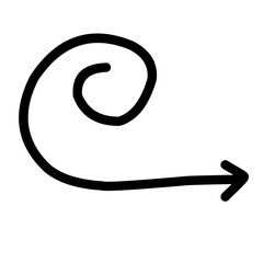 Arrow doodle line style