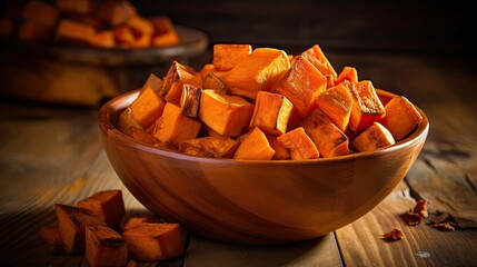 bowl wood sweet potato