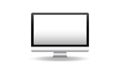 Realistic desktop pc vector mockup.Vector illustration.