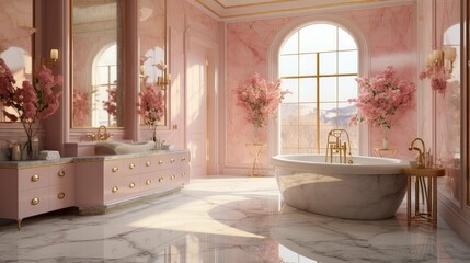 walls pastel pink marble