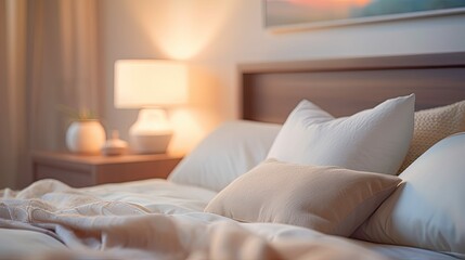 bedroom blurred residential home interior