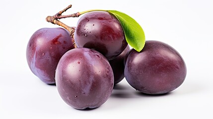 purple harvest plum isolated