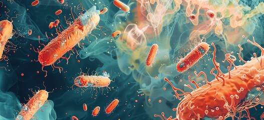 A labeled illustration showcasing different types of sepsis bacteria