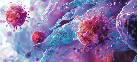 A series of illustrations demonstrating the bodys immune response to sepsis