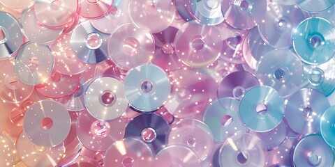 Kaleidoscope of Reflective Compact Discs