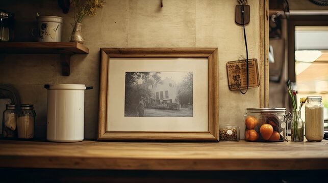 charming blurred interior picture frame