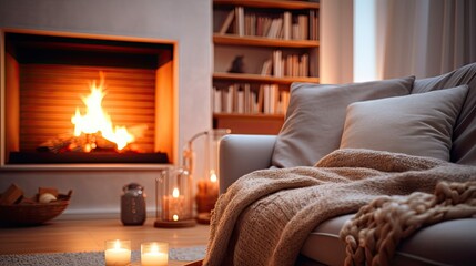 cozy blurred new home interior