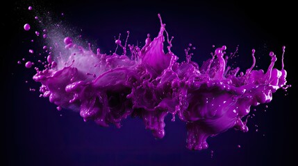 vibrant purple paint splash