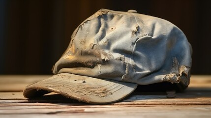 out grey baseball cap