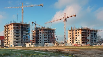 Cranes Spearhead a Bold New Construction Project on a Pristine Field