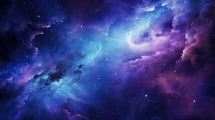 Fototapeta premium gas blue purple galaxy