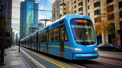 Naklejka premium sustainable light rail seattle