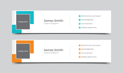 Corporate Email signature template design.