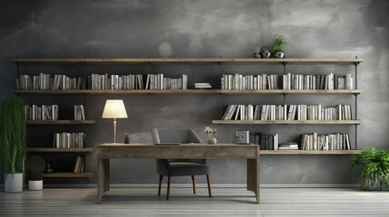 textured gray office interior wall