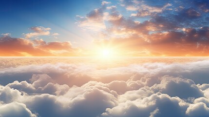 celestial sun above clouds