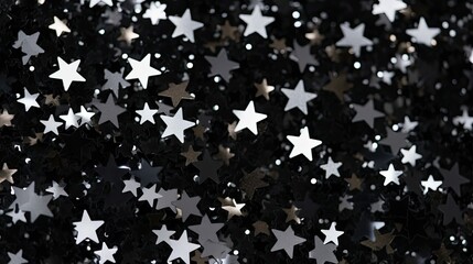 celebration black and silver stars