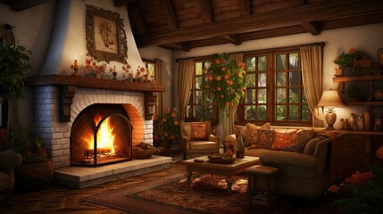 beams colonial interior