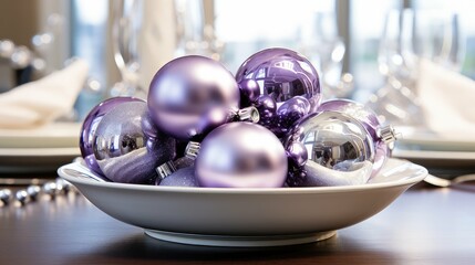 ornament purple christmas ball In the second photo