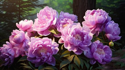 Fototapeta premium garden purple peony