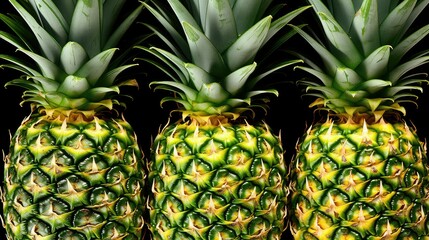 yellow triangle pineapple fruit