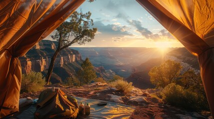 Scenic Canyon Views from the Comfort of Tent