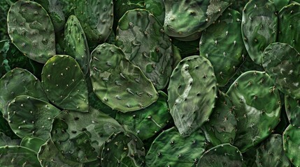 Prickly pear cactus background