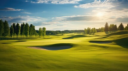 lush sunny golf course