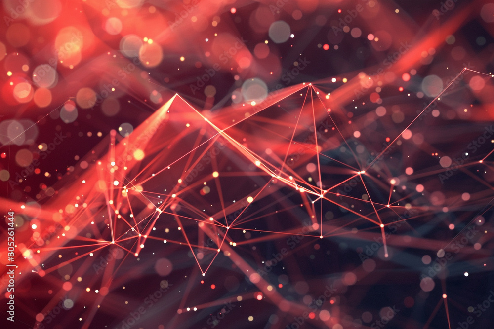 Poster plexus fantasy abstract technology, abstract background motion transformation